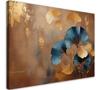 Feeby - Impression sur Toile - Chambre Salon - Fleurs de ginkgo Botanica Glamour - 45x30 1partie - Tableau Mural Intissé - Peintures sur Toile pour la Maison - Modern canvas Pictures