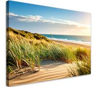 Feeby - Impression sur Toile - Déco Murale Pour le Salon et la Chambre - Plage Dunes de mer Paysage - 30x20 1partie - Tableau Mural - Peintures sur Toile - Modern Canvas - Wall Art