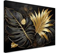 Feeby - Impression sur Toile - Deco Tableau Murale Intissé - Crâne Fleurs de pivoine blanches - 120x80 1partie - Photo Peinture - Pour Chaque Pièce de Votre Appartement