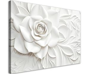 Feeby Impression sur toile Fleurs 3D Botanique 90x60 cm 1 pièce Tableaux Tableau Déco Mural Image Photo Murale Artistique Photographie Design Salon Bureau Couloir Hôtel Spa Motif floral Nature or