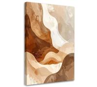 Feeby - Impression sur Toile - Intissé Tableau Decoration Murale - Abstraction style bohème dans les tons beiges - 30x45 1partie - Salon Peinture Tableaux - Moderne - Décoration Chambre Esthétique