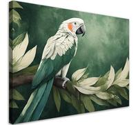Feeby - Impression sur Toile - Intissé Tableau Decoration Murale - Perroquet Oiseau Animaux - 90x60 1partie - Salon Peinture Tableaux - Moderne - Décoration Chambre Esthétique