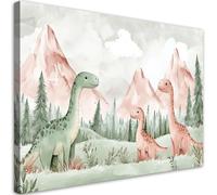 Feeby - Impression sur Toile - Intissé Tableau Pour Enfants - Ours en peluche Koala Feuilles d'eucalyptus - 60x40 1partie - Chambre d'enfant Tableaux - Moderne Décoration pour les enfants