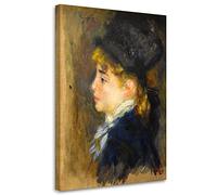 Feeby Impression sur Toile Intissee 60x90 cm Portrait de Margot - A. Renoir 1 pièces Tableaux Image Photo Décoration Murale Artistique Photographie Design Salon LA COPIE multicolore