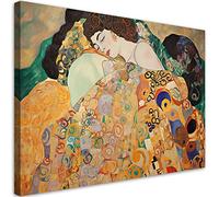 Feeby Impression sur Toile Intissee Abstrait Femme Gustav Klimt 90x60 cm 1 pièces Tableaux Image Déco Murale Artistique Photographie Design Salon Bureau Couloir Hôtel Spa Rêve Art Nouveau or