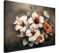 Feeby Impression sur toile intissee - Fleur abstraite 3D - decoration chambre - 120x80 cm - tableau decoration murale - decoration maison - Tableau Moderne - ART - poster mural
