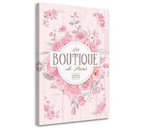 Feeby Impression sur Toile Intissee Fleurs Paris Botanique 20x30 cm 1 pièces Tableaux Image Déco Murale Artistique Photographie Design Salon Bureau Couloir Hôtel Spa France Shabby Chic rose
