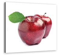 Feeby Impression sur Toile Intissee Nourriture Nature Pommes 50x50 cm Tableau Moderne Tableau Photo Chambre à Coucher Nature morte Fruits rouge