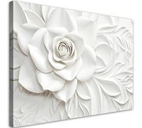 Feeby Impression sur toile Motif floral Fleurs 3D 45x30 cm 1 pièce Tableaux Tableau Déco Mural Image Photo Murale Artistique Photographie Design Salon Bureau Couloir Hôtel Spa Plantes Botanique or