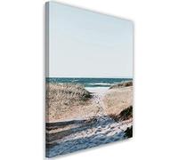 Feeby Impression sur Toile Paysage Image Photo Plage Mer Sable multicolore 40x60 cm