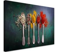 Feeby - Impression sur Toile - Tableaux Decoratifs Muraux - Herbes Épices pour la cuisine - 60x40 1partie - Décoration pour le Salon et la Chambre - Tableau toile Intissé pour le mur