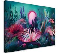 Feeby - Impression sur Toile - Tableaux Decoratifs Muraux - Récifs coralliens Océan - 115x75 1partie - Decoration Salon - Photo sur toile Cadeau - Tableau toile pour le mur