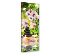 Feeby Impression sur toile Zen 30x90 cm 1 pièce Tableaux Tableau Mural Image Moderne Décoration Murale Artistique Photographie Cuisine Salon Chambre à coucher Composition Rose