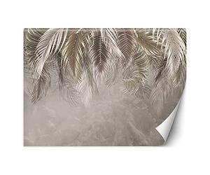 Feeby Papier Peint Intisse Brume Nuages Botanique 450x315 cm gris Décoration Murale Tableaux Poster Muraux Chambre Enfant Salon Salle Cuisine Coucherr Nature Tropicale Feuilles