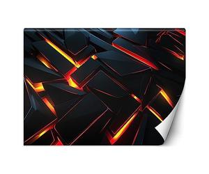 Feeby Papier Peint Intissé Effet 3D Néon 450x315 cm noir XXL Moderne Décoration Murale Tableaux Muraux Tapisserie Salon Chambre à coucher Jeux Adolescents