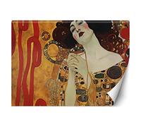 Feeby Papier Peint Intissé Femme Gustav Klimt 300x210 cm or XXL Moderne Décoration Murale Tableaux Muraux Tapisserie Salon Chambre à coucher Abstrait Art Nouveau