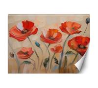 Feeby Papier peint mural - Papier peint 3d - Tableau - Fleurs coquelicots nature - 350x245 cm Decoration murale - Tapisserie murales papier peint - Ville - deco murale - papier peint intissé