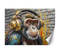 Feeby Papier peint mural - Papier peint 3d - Tableau - Musique de DJ Monkey - 400x280 cm Decoration murale - Tapisserie murales papier peint - Ville - deco murale - papier peint intissé