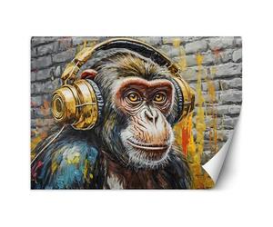 Feeby Papier peint mural - Papier peint 3d - Tableau - Musique de DJ Monkey - 400x280 cm Decoration murale - Tapisserie murales papier peint - Ville - deco murale - papier peint intissé