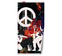 Feeby Papier Peint Sur La Porte Murale Collage Graffiti 100x200 cm noir et blanc Décoration Murale Tableaux Poster Chambre Enfant Salon Salle Cuisine Coucherr Art De Rue Banksy
