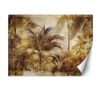 Feeby Papier peint Vinyle Nature Botanique 250x175 cm XXL Moderne Décoration Murale Muraux Tapisserie Salon Chambre à coucher Bureau Couloir Hôtel Spa Design Jungle Palmiers vert