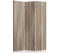 Feeby Paravent Planches 110x150 cm Une Seule Côté Cloison de séparation Écran Pliant Foto Paravent Interieur Décoratif Mur Espagnol Impression sur Toile Chambre d'enfant Salon Bureau Marron