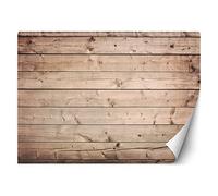 Feeby Photo Murale Intisse Structure Texture 350x245 cm marron Déco Murale Tableaux Muraux À La Maison Chambre à Coucher, Salon, Chambre D'amis Imitation Bois Planches