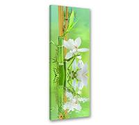Feeby Tableau sur Toile XXL Fleurs Art Image Deco naturee Vert 50x150 cm