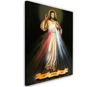 Feeby Tableau toile Jésus Image Photo miséricorde multicouleur 40x60 cm