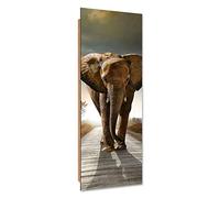 Feeby Tableau XXL éléphant Image Déco Imprimé animal marron 50x150 cm