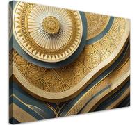 Feeby - Tableaux Decoratifs - Tableau Salon Grand Format - Mandala Orientalisme - 100x70 1partie - Tableau Decoration Murale - Toile Imprimée - Impression sur Toile Peinture