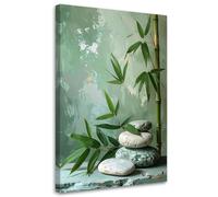 Feeby - Tableaux Decoratifs - Tableau Salon Grand Format - Pierres zen spa - 30x45 1partie - Décoration Chambre - Toile Imprimée Intissé Decoration Murale