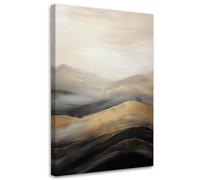 Feeby - Tableaux Murals Pour Le Salon, 80x120 cm, Abstraction Toiles, Images Pour La Chambre À Coucher, Effet Peinture Réelle, Décoration Murale Moderne, Peintures - Comment Peint Boho beige