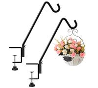 FEED GARDEN Lot de 2 crochets de terrasse de 35,6 cm, pour mangeoire à oiseaux, épaisseur de pont applicable de 2,5 à 7,6 cm