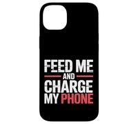 Feed Me and Charge My Phone Food Battery Hungry - Coque pour iPhone 14 Plus