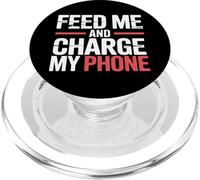 Feed Me and Charge My Phone Food Battery Hungry - PopSockets PopGrip pour MagSafe