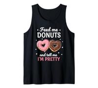 Feed Me Donuts Valentine Cute Heart Donut Funny Love Quote Débardeur