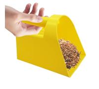 Feed Scoop - Spill Proof Enclosed Design with Ergonomic Grip Handle, Heavy Duty Pet Feeding Shovel, Multi Purpose Animal Food Scoop, Durable Measuring Shovel for Chicken Livestock Horse Cat Puppy Dry