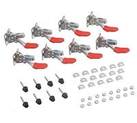 feedal GH-201 Lot de 8 Pinces de Serrage à Bascule Horizontales Antidérapantes à Dégagement Rapide Capacité de 30 kg pour Fonctionnement de Machines, Travail du Bois, Soudure, Moulage