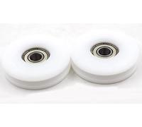 feedal Lot de 2 poulies de guidage à roulement à billes en nylon avec rainure en U de 46 mm, 8 mm, 10 mm