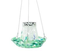 Feeder Hummingbird Solar Powered Bird Feeders Wild Bird Feeders with Stained Glass Decorations, 8,66 x 17,72 pouces Garden Decor Lawn Ornaments for Backyard, Patio, Outdoor Feeding Supplies