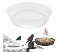 Feeder Tray, Round Feeding Treat Bowl Replacement for Sparrow Finch Lovebird Outdoor Garden Balcony Deck, Durable Weather Resistant Design, Feeding Accessories for Park Courtyard Use