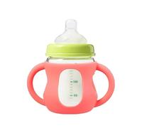 Feeding Bottle Handle - Silicone Easy Grip Sleeve Anti Drop Bottle Protector Breast Milk Bottles Handle Soft Non Slip For Grip Feeding Safe