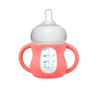 Feeding Bottle Handle, Silicone Grip Sleeve, Nursing Aid with Comfortable Control, Formula Transition Tool with Secure Fit, 4.33x4.33x2.56 inches Accessory, Training Support for Milk Water Home