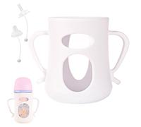 Feeding Bottle Sleeve, Silicone Bottle Protective Case, Food-Grade Bottle Covers, Anti-Break Travel Sleeve with Duckbill & Sippy Tubes for 160ml Bottle, Baby Bottle Protector Sleeve