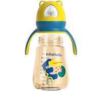 Feeding Bottles For New Born - Cartoon Bottle - Wide-Neck Soft Nipple Bottle, 300ml Easy To Clean Anti-Colic B́ottle For Breastfeeding