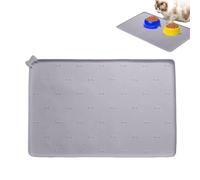 Feeding Mat, Puppy Food Pad, Silicone Non-Slip Foldable Fast Drying Paddings, Anti-Spill Pet Feeder Mat for Dogs and Cats, Indoor Floor and Kitchen Use, 15.7x23.6x0.39 inches