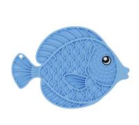 Feeding Mats - Slow Feeder Mat | Fish-Shaped Soft Cat Feeding Pad | Safe Dog Treat Toys with Suction Cup | Slow Feeding Puppy Enrichment Toys, Silicone Dog Lick Pad for Dogs Cats Pets