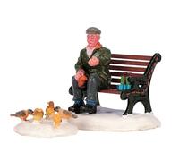 Feeding Pigeons, Set Of 2 - LEMAX COD. 42905