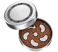 Feedoo Gamelle Anti Glouton pour Chien à Alimentation Lente, Double paroi, en Acier Inoxydable SUS304,Robuste avec Base en Caoutchouc antidérapant, Labyrinthe pour ralentir l'alimentation